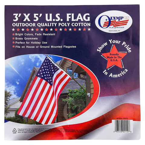3' x 5' US POLY COTTON FLAG LLB kids toys