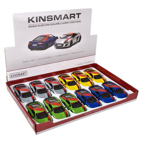 5" Diecast Pull Back 2020 Audi R8 Coupe Livery - LLB Toys