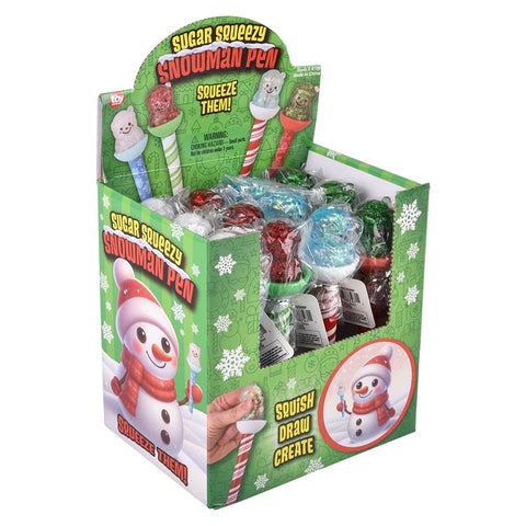 6.5" Sugar Squeezy Snowman Pens - LLB Toys