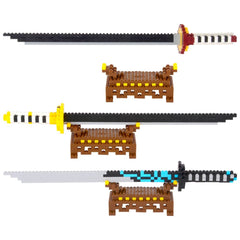 Building Block Ninja Sword And Stand Set 12ct - LLB Toys