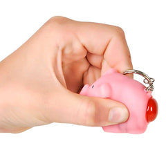 2" POOPING PIG KEYCHAIN LLB Keychain