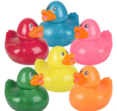 6" GLITTER DUCKY WITH SOUND LLB kids toys