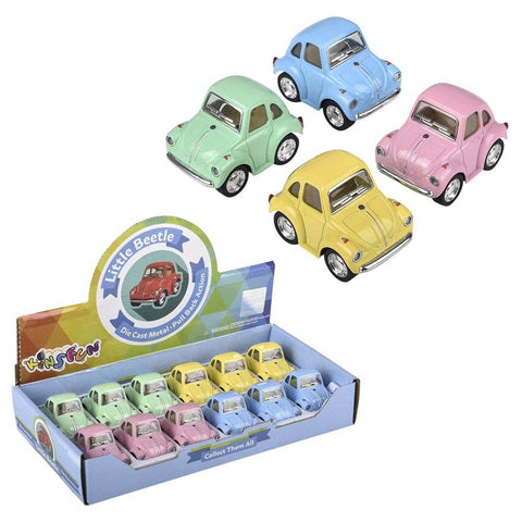 2" Diecast  VW Mini Beetle-Pastel Colors   - LLB Toys