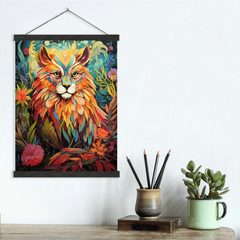Fantasy Wild Cat Canvas Wall Art print