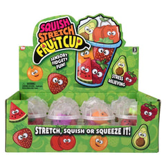 Squishy Stretchy 6pc Fruit Cup 12ct - LLB Toys