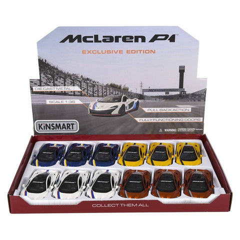 5" Diecast Pull Back Mclaren P1 #2 LLB kids toys
