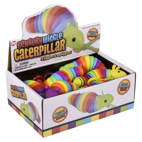 3.75" WIGGLE SENSORY CATERPILLAR CLIP ON LLB kids toys