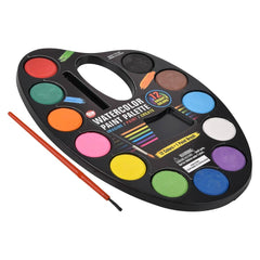 12 Color Water Paint Palette 9.5" - LLB Toys