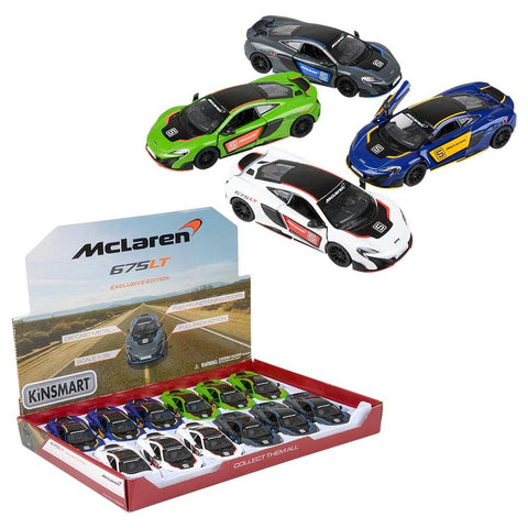 5" DIE-CAST PULL BACK MCLAREN 675LT LLB Car Toys