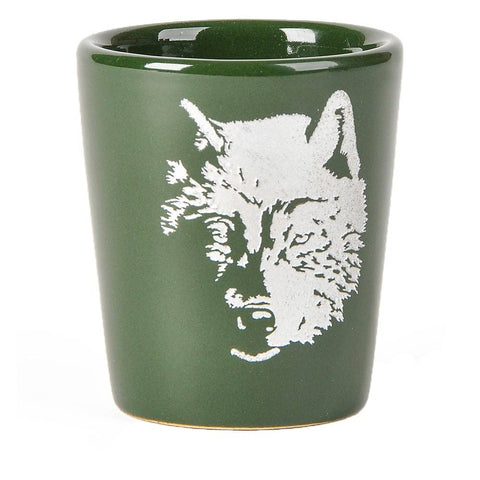 2.5" ETCHED WOLF SHOT GLASS LLB kids toys