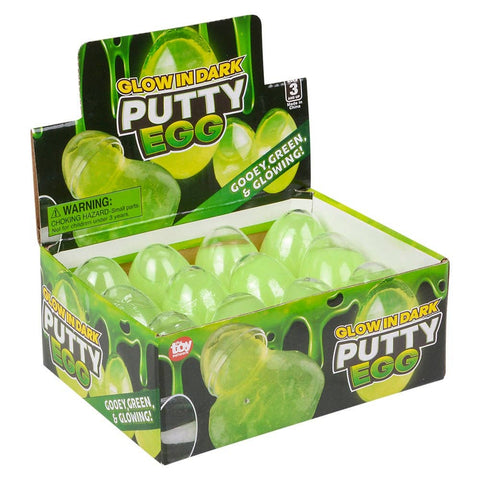 GLOW IN DARK PUTTY EGG LLB Slime & Putty