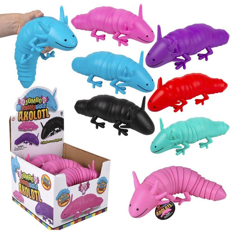 Jumbo Wiggle Fidget Axolotl 12"-Display - LLB Toys