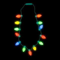 25" LIGHT-UP RETRO CHRISTMAS LIGHTS NECKLACE - LLB Toys