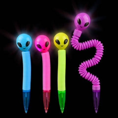 8.5" Pop Tube Alien Pen Fidget Toy 12ct - LLB Toys