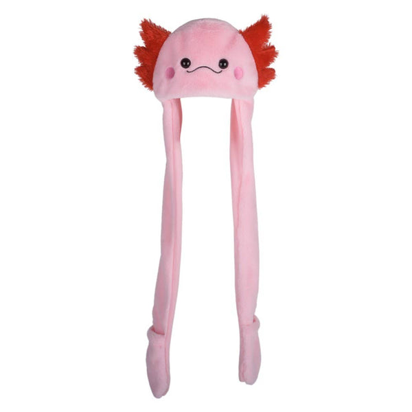 Axolotl plush Hoodie Scarf Hat 3.5
