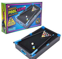 NEON WOODEN TABLETOP POOL GAME 20.5"x12.5" LLB kids toys