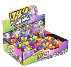 3" LIGHT-UP RAINBOW SPIKY BALL LLB Light-up Toys