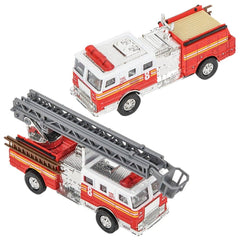 5.5" DIE-CAST PULL BACK FIRE TRUCK LLB Car Toys