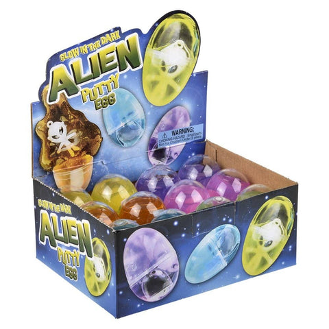 GLOW IN DARK ALIEN BABY PUTTY EGG LLB Slime & Putty