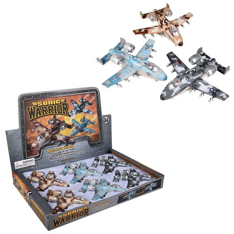 6" DIE CAST PULL BACK SONIC JET LLB kids toys