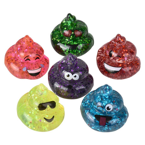 1.1" Mini Glitter Poop Squeezy Figurines  - LLB Toys