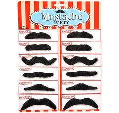 MUSTACHES 2.5-3.5" 12PCS/CARD LLB kids toys