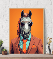 Horse Suit Canvas Wall Art print