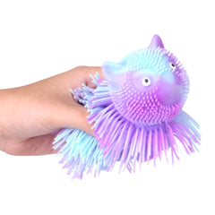 5.5" Light-Up Shaggy Cat Puffer - LLB Toys