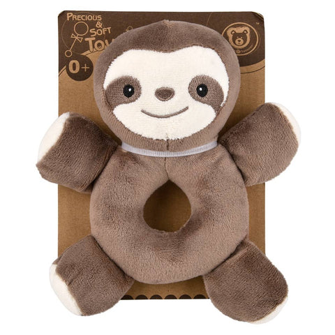 5.5" Sloth Plush Baby Rattle - LLB Toys