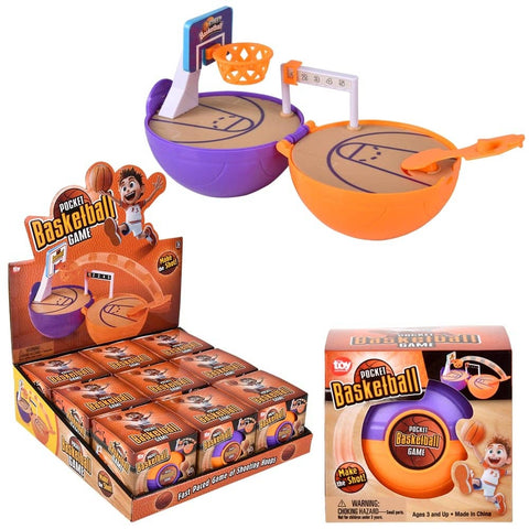 3.5" Pocket Ball Basketball Game 9ct - LLB Toys