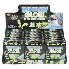 Glow In Dark Aquatic Stickers 24ct