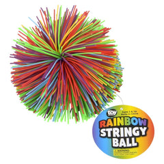 3.5" RAINBOW STRINGY BALL LLB kids toys