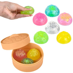 3pc Sparkly Sticky Stretch Dumpling Squish Set - LLB Toys