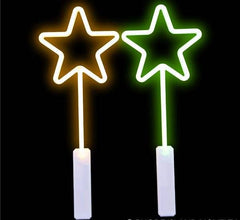 18" NEON STYLE LIGHT-UP STAR WAND