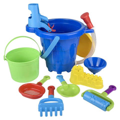 Large Bucket With 9pc Sand Toys - LLB Toys