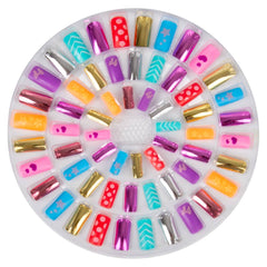 Double-Sided Glossy Adhesive Nail Set 60pc - LLB Toys