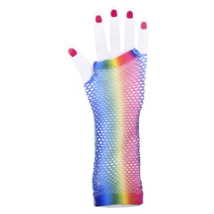 RAINBOW FISHNET FINGERLESS LONG GLOVE LLB kids toys