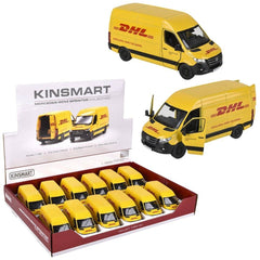 5" Diecast Pull Back DHL Sprinter Van 12ct LLB kids toys