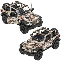 5" DIE-CAST 2018 JEEP WRANGLER CAMO OPEN TOP LLB Car Toys