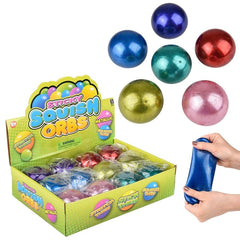 SQUISH STICKY METALLIC BALL 2.75" LLB Squishy Toys