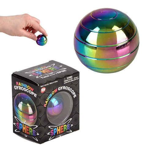 1.5" Rainbow Gyroscope Sphere LLB kids toys
