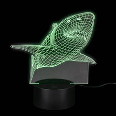 3D Illusion Color Changing Light- Shark 8" 20/20 - LLB Toys
