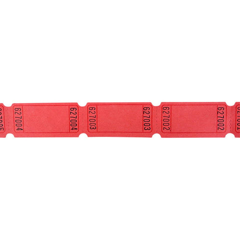 BLANK SINGLE TICKET ROLL RED LLB kids toys