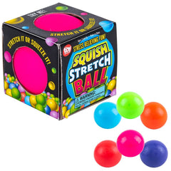 2.5" SQUISH GUMMI BALL Toys - Sold in Touch Box - LLB Toys