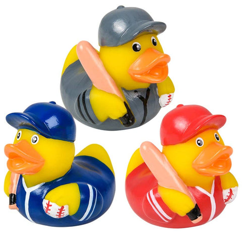 2" BASEBALL RUBBER DUCKIES LLB Bath Toys