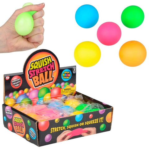 Squish And Stretch Mini Yummy Ball 1.75"12pcs/Dispb