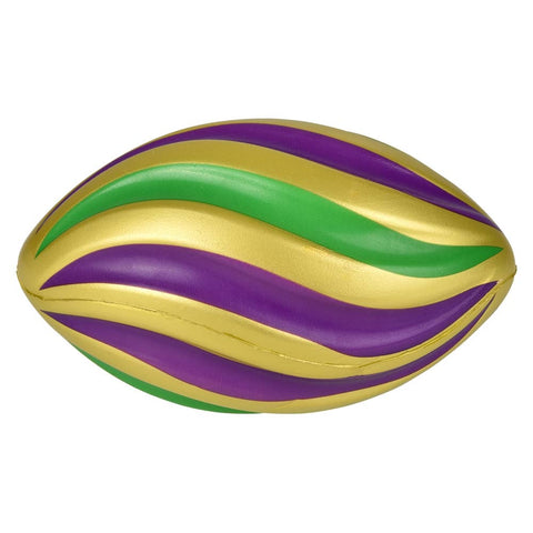 8" Mardi Gras Spiral Foam Football - LLB Toys