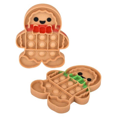 GINGERBREAD MAN GLITTER BUBBLE POPPES 6" LLB Christmas