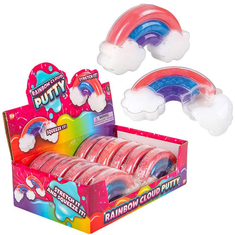 4.25" RAINBOW CLOUD PUTTY LLB Slime & Putty