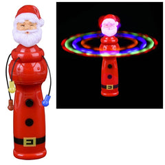 7.5" Light-Up Santa Spinning Orbit Wand LLB Christmas